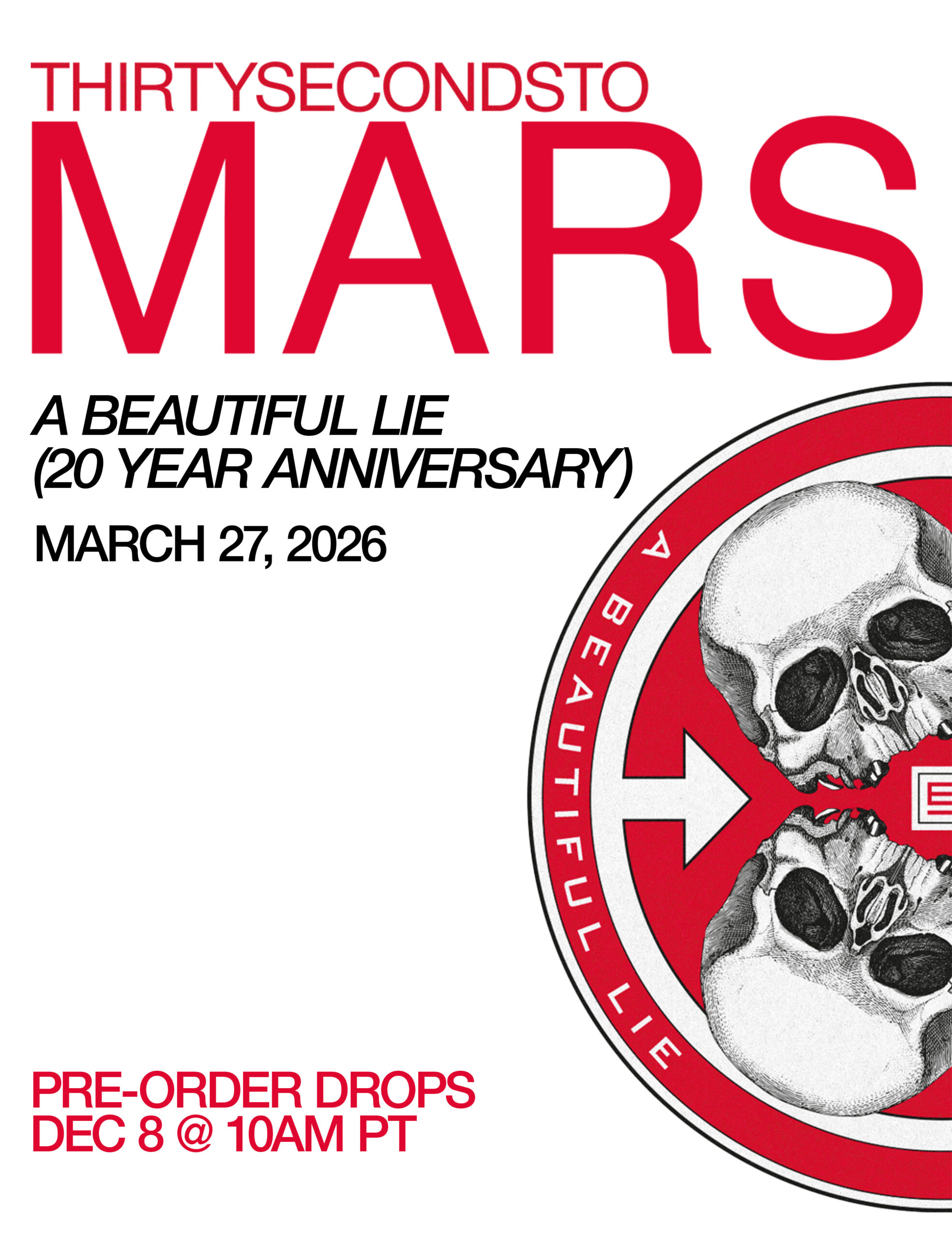 Thirty Seconds to Mars A Beautiful Lie 20 Year Anniversary